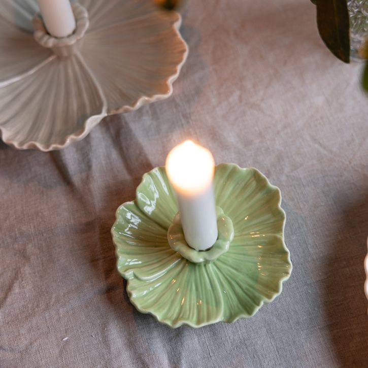 Kerzenhalter Botanik Blüte grün von Storefactory | 4