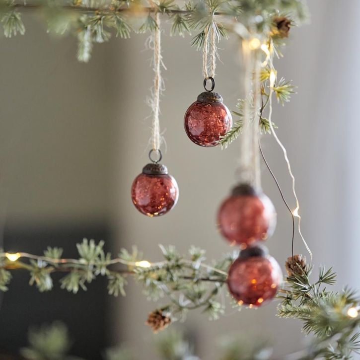Vorschaubild #1 von Weihnachtskugel Pebbled Glas rot mini von Ib Laursen