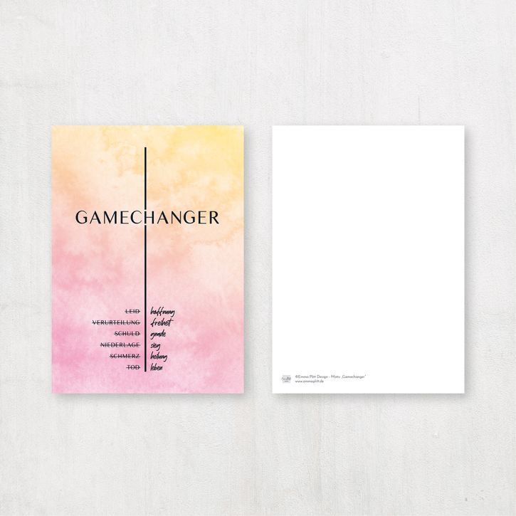 Postkarte Gamechanger von Emma Plitt Design | 2