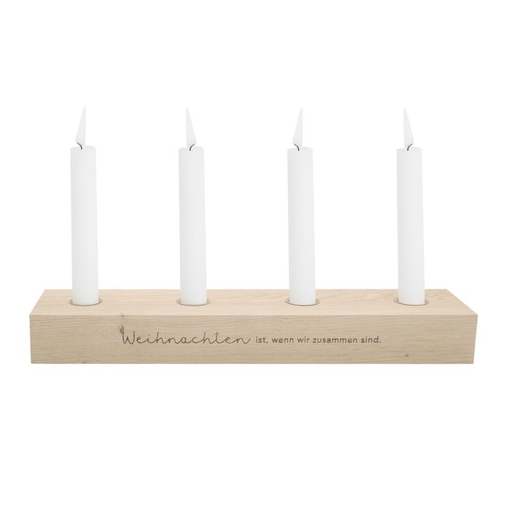 Vorschaubild #3 von Adventskerzenbrett aus Eiche Weihnachten von Eulenschnitt