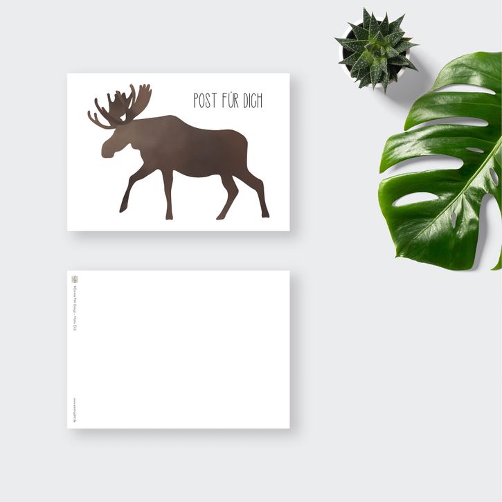 Postkarte Elch "Post für dich" von Emma Plitt Design | 2