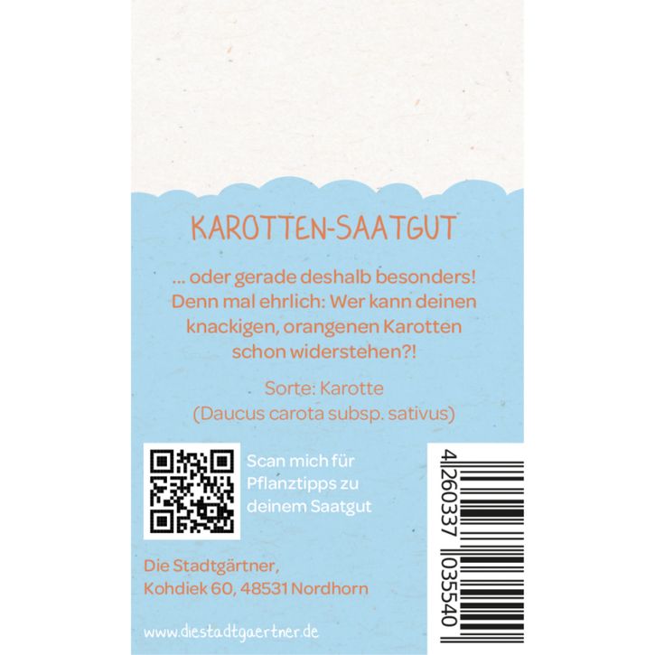 Saatgrüße  - Ich mag dich mit all deinen Karotten von Die Stadtgärtner | 2