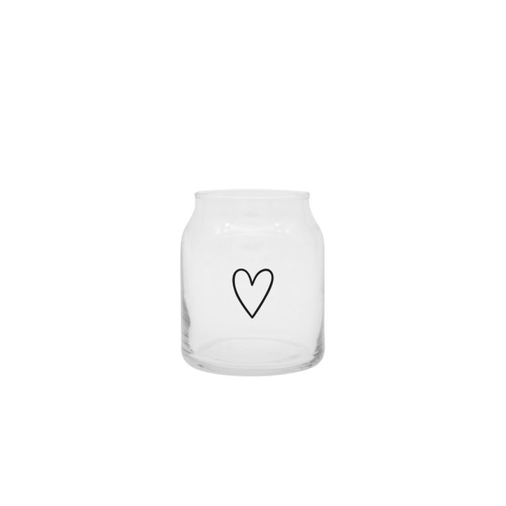 Vase aus Glas klein Herz von Eulenschnitt | 2