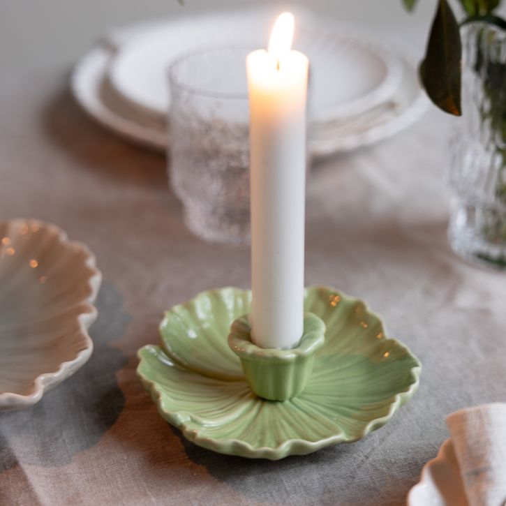 Kerzenhalter Botanik Blüte grün von Storefactory | 1
