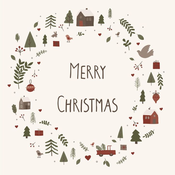 Servietten Merry Christmas von Ib Laursen