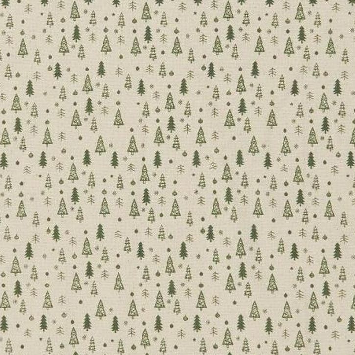Geschirrhandtuch beige mit grünen Tannenbäumen von Ib Laursen | 1