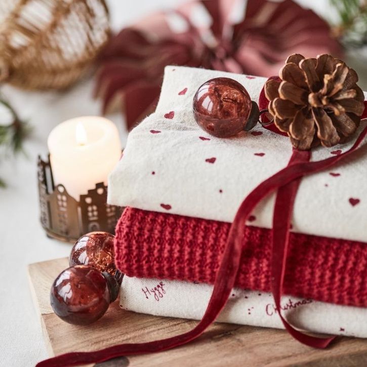 Vorschaubild #2 von Weihnachtskugel Pebbled Glas rot mini von Ib Laursen