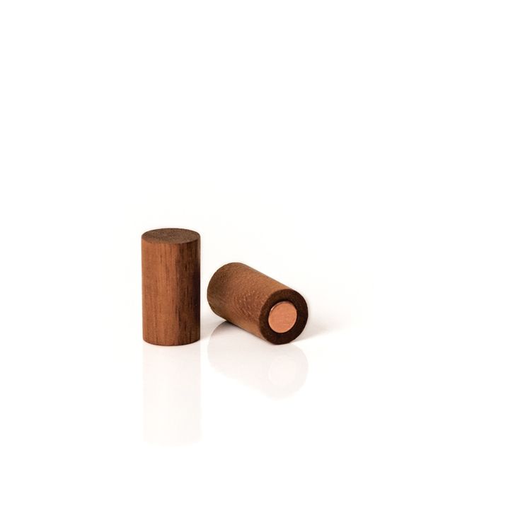 6 Magnetpins aus Holz - Nuss von Lumenqi | 1